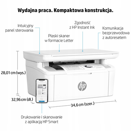 Urządzenie wielofunkcyjne LaserJet M140w 7MD72F