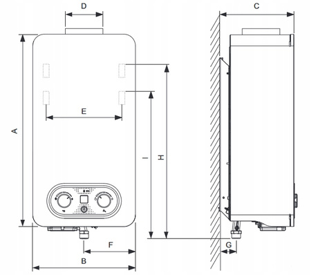 Ogrzewacz gazowy przepływowy Junkers HYDRO 4300 WRD 11-4KG 19.2 kW