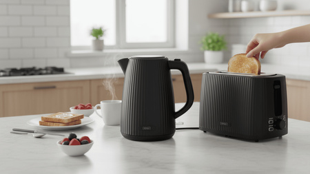 Czajnik elektryczny Kernau Basic BKSK 181 BK 2200W 1,7L STRIX styl loft