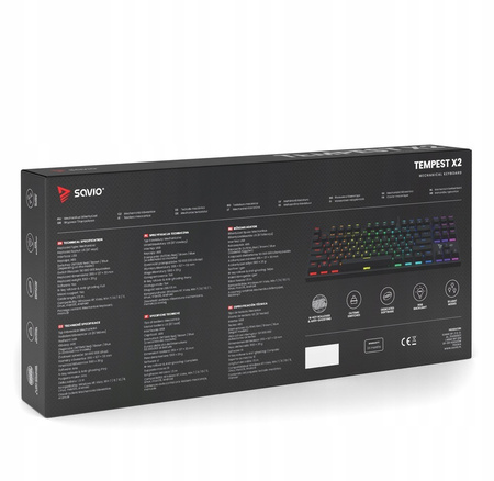 Klawiatura mechaniczna RGB Tempest X2 Outemu Brown