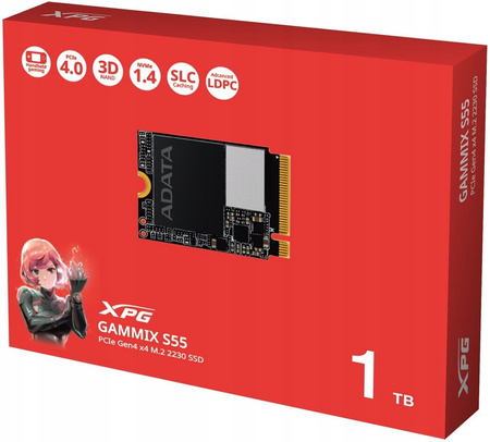Dysk SSD XPG GAMMIX S55 1TB PCIe 4x4 5/3.7MB/s