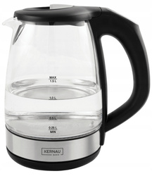 Czajnik elektryczny Kernau MOCNY 2200W 1,7L Regulacja temperatury Szklany