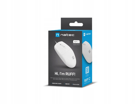 NATEC Mysz Ruff 2 1000 DPI Biała