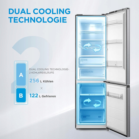 Lodówka wolnostojąca MIDEA MDRB521MIC02 Klasa C NoFrost 201cm