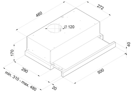 Okap teleskopowy Kernau KTH 10.151.1 B