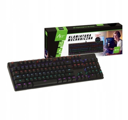 Klawiatura mechaniczna z podświetleniem AK-51 USB