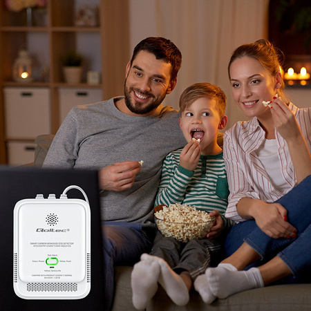  Certyfikowany bezprzewodowy Czujnik tlenku węgla (czadu) | detektor CO | alarm 85dB | LED