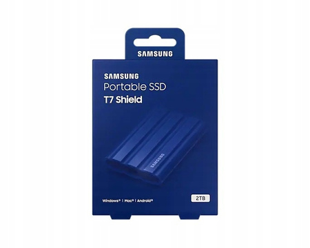SAMSUNG Dysk SSD T7 Shield 2TB USB 3.2, niebieski