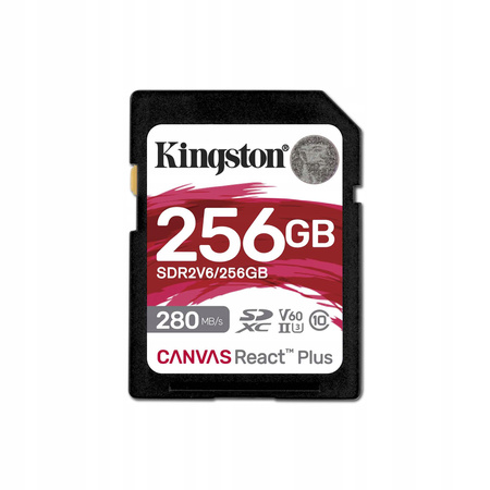 Karta pamięci SD 256GB React Plus 280/150/MB/s U3