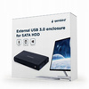 GEMBIRD Obudowa zewnętrzna 3.5 USB 3.0 Czarna