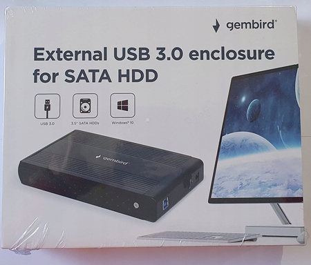 GEMBIRD Obudowa zewnętrzna 3.5 USB 3.0 Czarna