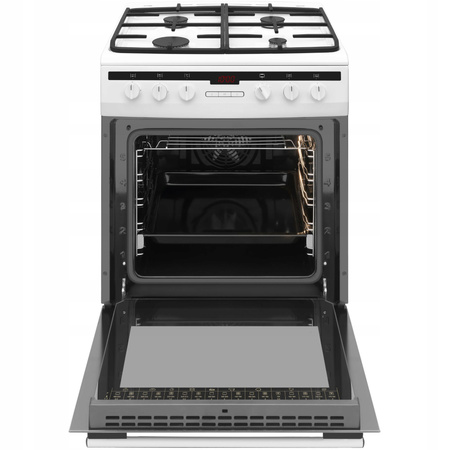 AMICA Kuchnia gazowo-elektryczna 617GEH3.33HZpTaDpA(W) PIZZA 60cm