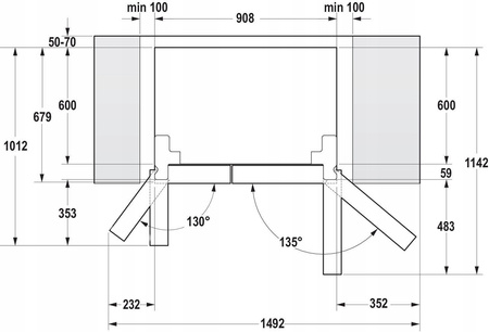 Lodówka side by side Gorenje NRS9EVX