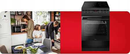 AMICA Kuchnia ceramiczna 57CE3.315HTa(Bm) 50CM CZARNA