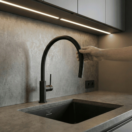 Bateria kuchenna stojąca Kernau Lirena czarny