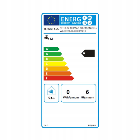 Ogrzewacz gazowy przepływowy TERMET Termaq Eco GE-19-02 19,2 kW gaz ziemny GZ-50