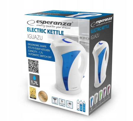 CZAJNIK ELEKTRYCZNY IGUAZU 1.7L BIAŁO-NIEBIESKI