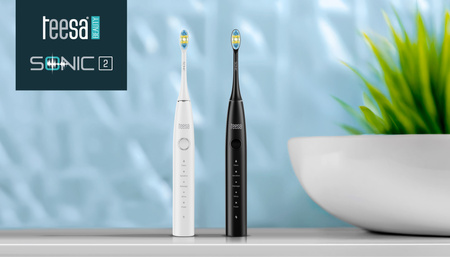 Soniczna szczoteczka do zębów 5 trybów etui kabel TEESA SONIC 2 główki