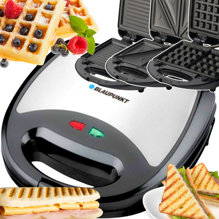 OPIEKACZ 3w1 SANDWICH TOSTER GOFROWNICA PANINI BLAUPUNKT 750W BEZ PFOA
