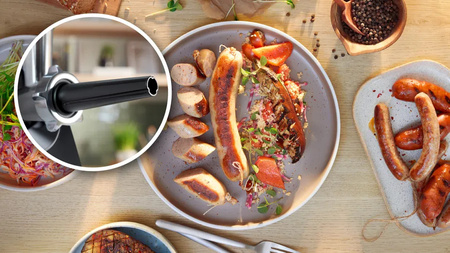 Maszynka do mielenia mięsa Bosch MFWS450B 1900W 2.5kg/min Szatkownica WyciskarkaCytrusów