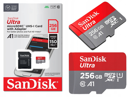 Ultra microSDXC 256GB 150MB/s A1 + Adapter SD
