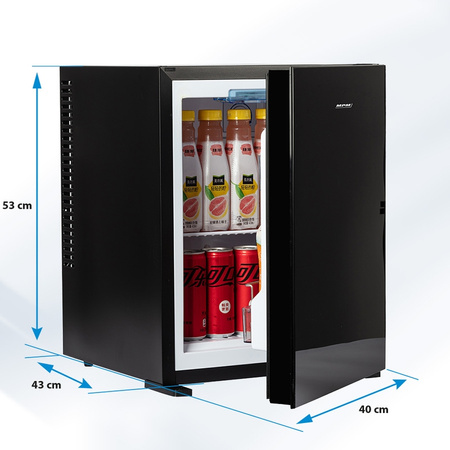 Chłodziarka (minibar) czarna szklany front MPM-30