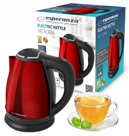 Czajnik elektryczny Victoria 1.8L Czerwony