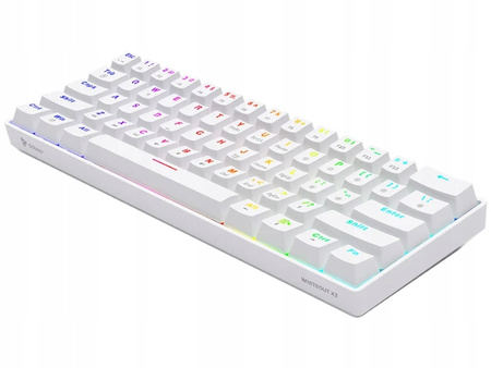 Klawiatura mechaniczna Whiteout X2, Blue Outemu,