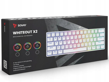 Klawiatura mechaniczna Whiteout X2, Red Outemu,