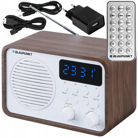 Radio przenośne FM PLL Bluetooth SD/USB/AUX/Zegar