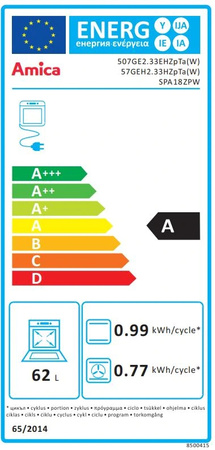 Kuchnia gazowo-elektryczna AMICA 57GEH2.33HZpTaW 
