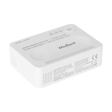 Czujnik tlenku węgla (czadu) KD-218B bezprzewodowy na baterie Rebel