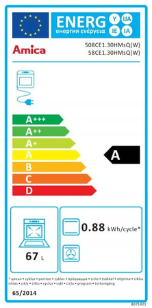 Kuchnia ceramiczna AMICA  58CE1.30HMSQW