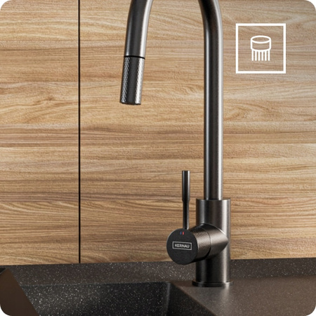 Bateria kuchenna stojąca Kernau Aurea czarny, szary