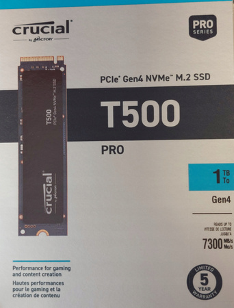 Dysk T500 1TB M.2 NVMe 2280 PCIe 4.0 7300/6800