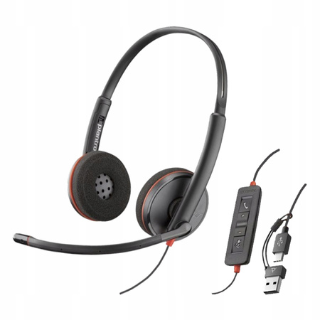 Słuchawki Blackwire 3220 USB-A/C 8X2J9A6 Czarne