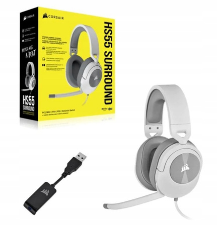 CORSAIR Słuchawki HS55 Surround White