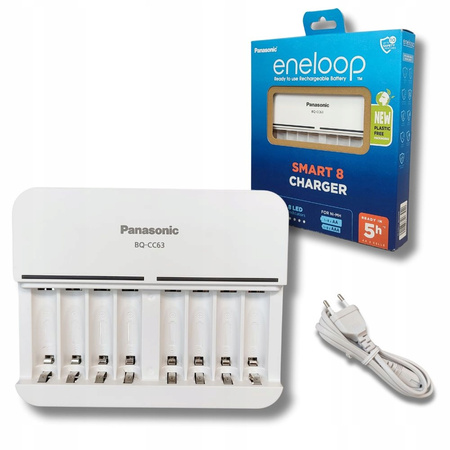 PANASONIC Eneloop ładowarka BQCC63 na 8 szt. bez