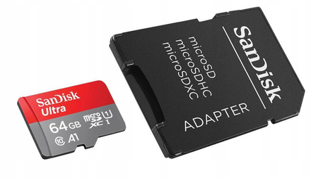 Karta Ultra microSDXC 64GB 140MB/s A1 + Adapter SD