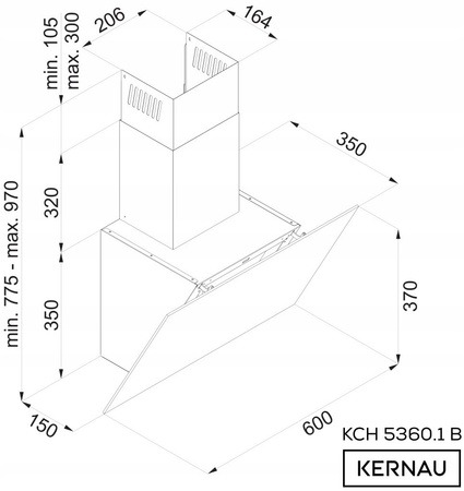 Okap kominowy Kernau KCH 5360.1 B