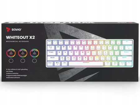 Klawiatura mechaniczna Whiteout X2, Brown Outemu,