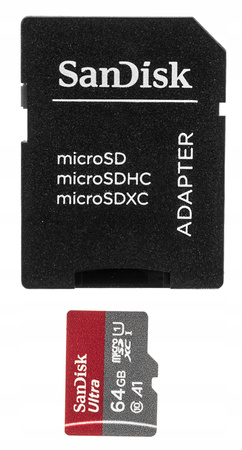 Karta Ultra microSDXC 64GB 140MB/s A1 + Adapter SD