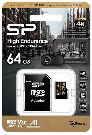 Karta pamięci microSDXC High Endurance 64GB V30+