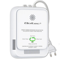 Certyfikowany bezprzewodowy Czujnik tlenku węgla (czadu) | detektor CO | alarm 85dB | LED