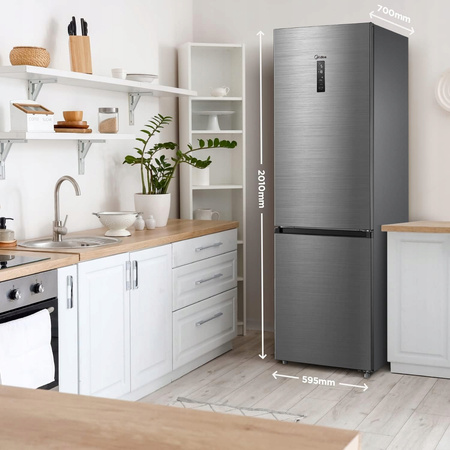 Lodówka wolnostojąca MIDEA MDRB521MIC02 Klasa C NoFrost 201cm