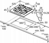 Płyta gazowa BOSCH PNH6B6K40 szklana Serie 4