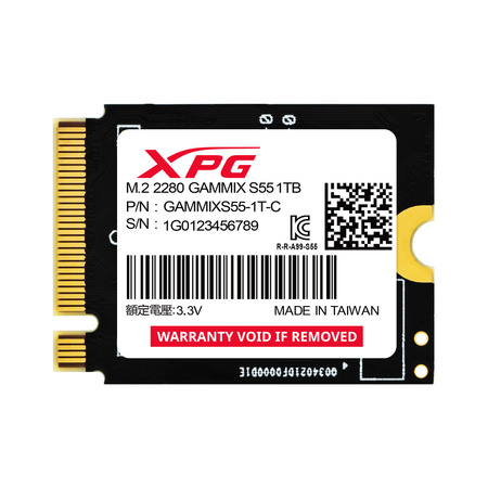 Dysk SSD XPG GAMMIX S55 1TB PCIe 4x4 5/3.7MB/s