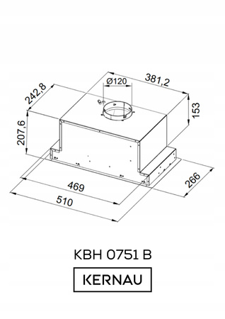 Okap wkład Kernau KBH 0751 B