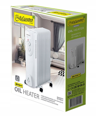 Grzejnik olejowy Maestro MR-950-9  2000 W biały