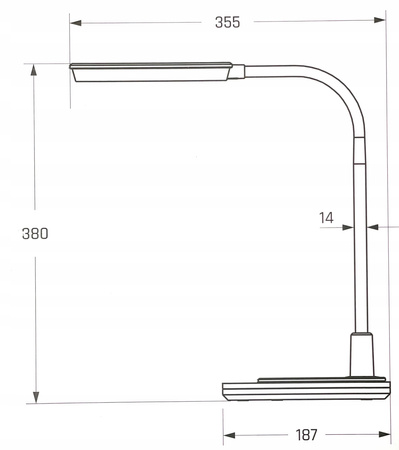 MAXCOM Lampa biurkowa LED ML 3100 Porto Biała